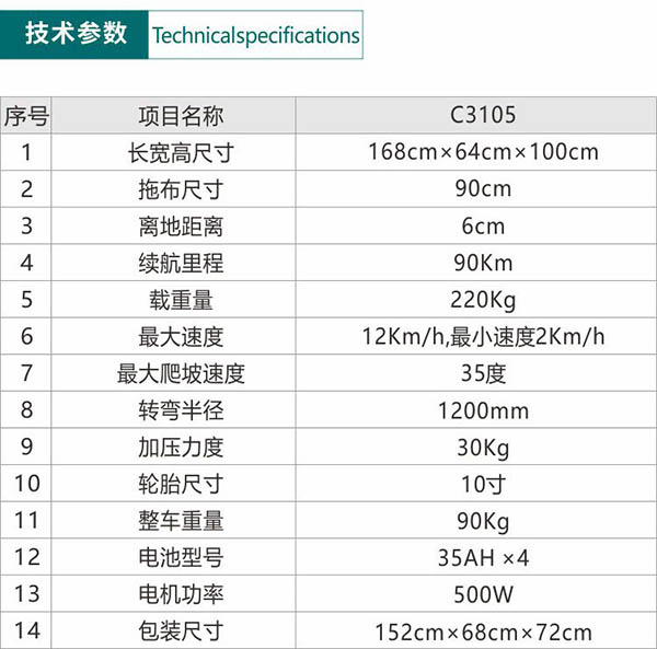 电动尘推车C3105